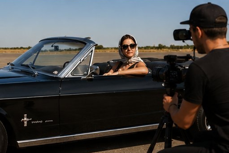chauffeur mustang photo shoot/ clip vidéo